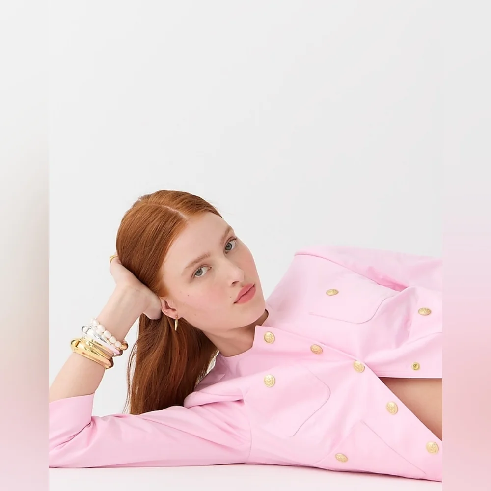 Louisa lady jacket in lightweight chino in cupcakes blush
